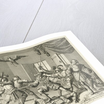 John and Alexander Ruthven slain during a battle with James I of England by Jan Luyken