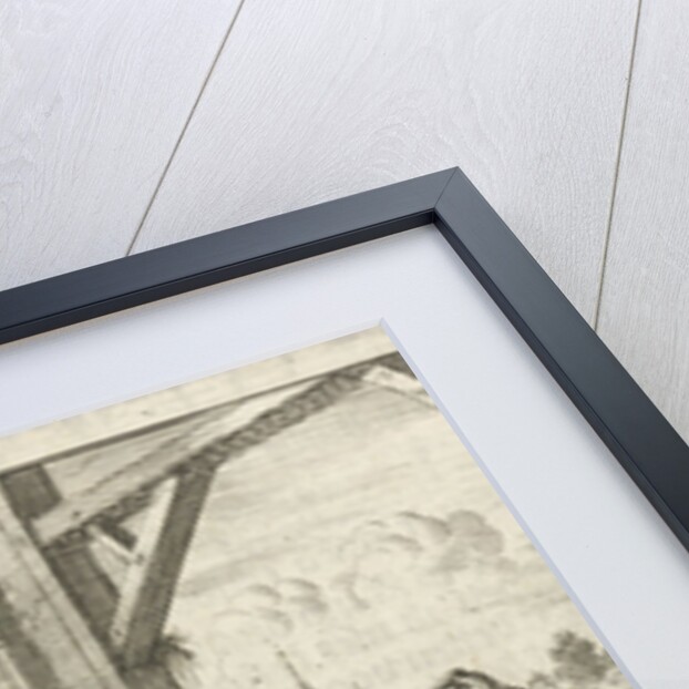 The writer William Shutter visits two farmers in a threshing barn by Gerbrandt Schagen