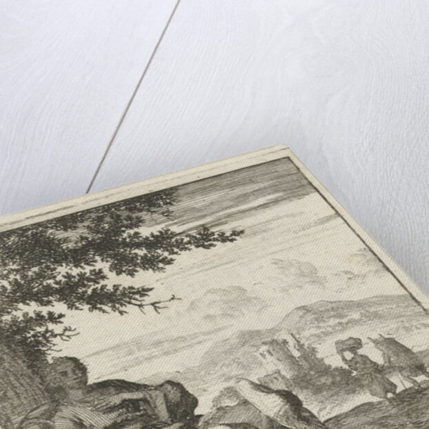 Woman sitting in the shade under a tree by Pieter Arentsz II