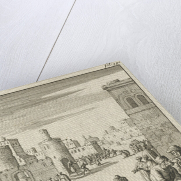 Slaves walk with chains on their ankles by Jan Claesz ten Hoorn