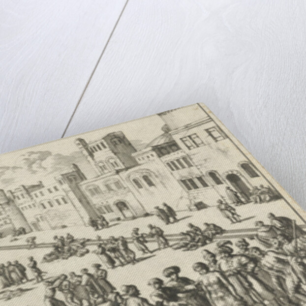 Christian prisoners are sold on a square in Algiers as slaves, Algeria by Jan Claesz ten Hoorn