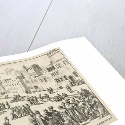 Christian prisoners are sold on a square in Algiers as slaves, Algeria by Jan Claesz ten Hoorn