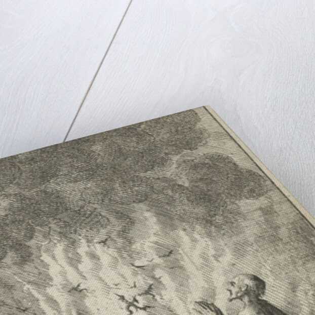 Christian is passing Hell while praying by Johannes Boekholt