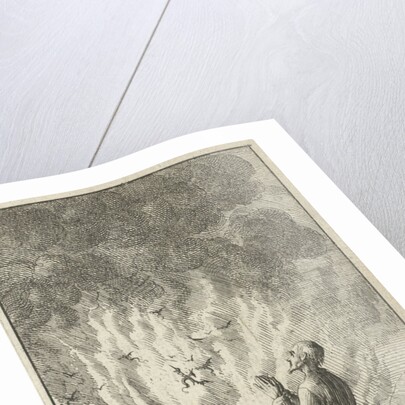 Christian is passing Hell while praying by Johannes Boekholt