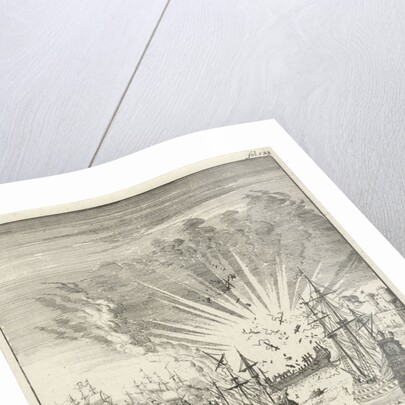 Sea Battle between Dutch and Spanish ships off the coast of Goa India by Jan Luyken