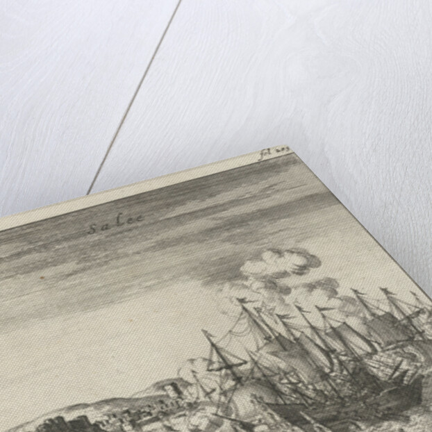 Sea battle off the coast of Salee, Morocco by Jan Luyken