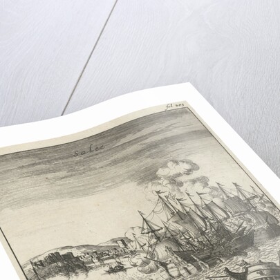 Sea battle off the coast of Salee, Morocco by Jan Luyken