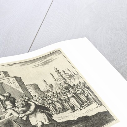 Convicted pounded by four executioners by Jan Luyken