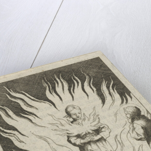 Christ beholds the personified soul surrounded by flames by Pieter Arentsz II