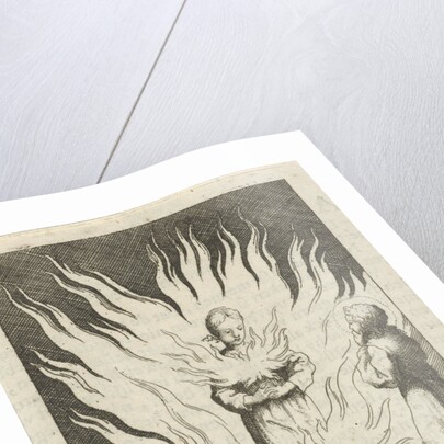 Christ beholds the personified soul surrounded by flames by Pieter Arentsz II