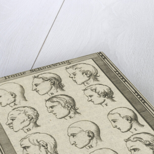 Twelve heads, marked A-M by Willem Goeree