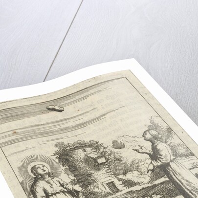 Christ and the personified soul behold a falling stone by Pieter Arentsz II