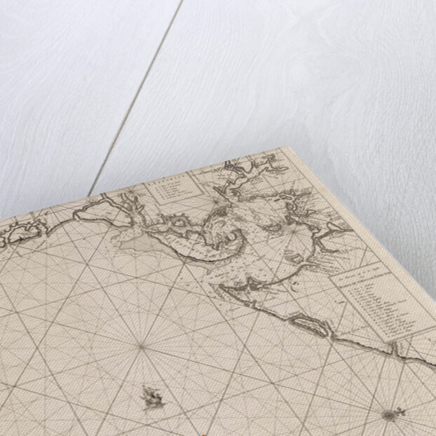 Sea chart of part of the coast of Brazil in the Most Holy Bay by Johannes van Keulen I