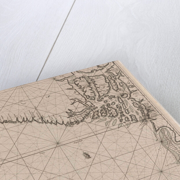 Sea chart of part of the coast of Brazil with the delta of the Amazon river by Johannes van Keulen I