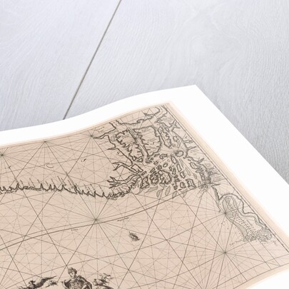 Sea chart of part of the coast of Brazil with the delta of the Amazon river by Johannes van Keulen I