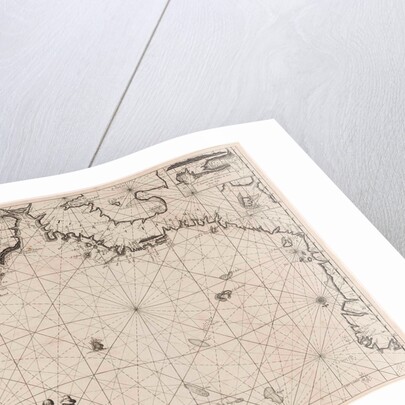 Sea chart of the coasts of Colombia, Panama, Costa Rica and Honduras, with an inset map of Cartagena by Johannes van Keulen I