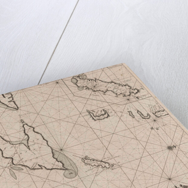 Sea chart of the Gulf of Paria to the mouth of the Orinoco river, Orinoquia, Venezuela by Johannes van Keulen I