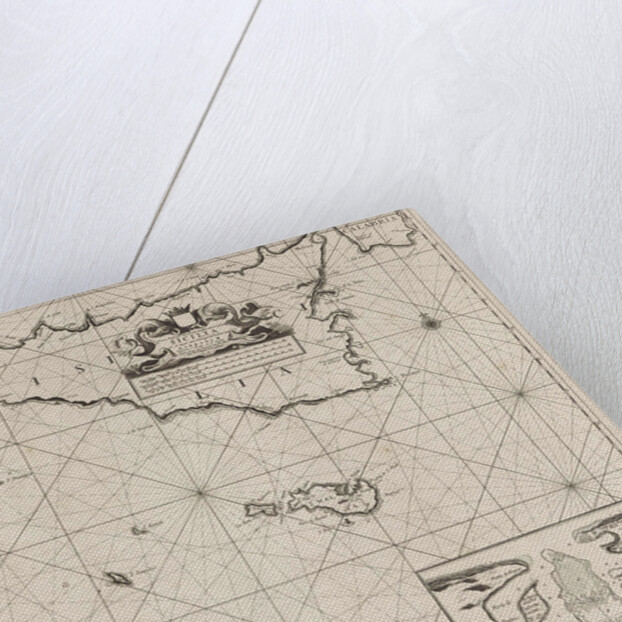 Map of the islands of Sicily and Malta and part of the coast of Tunisia by Anonymous