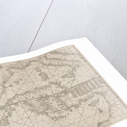 the Mediterranean Sea Map with over the western and the eastern part under by Anonymous