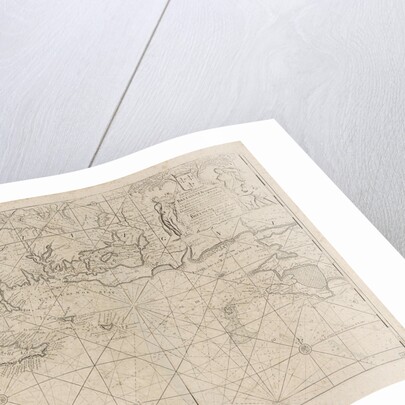Sea chart of the coast of France between the island of Groix and the municipality of La Baule-Escoublac by Johannes van Keulen I