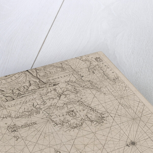 Sea chart of the coast of Ireland, Scotland, England and France by Johannes van Keulen I