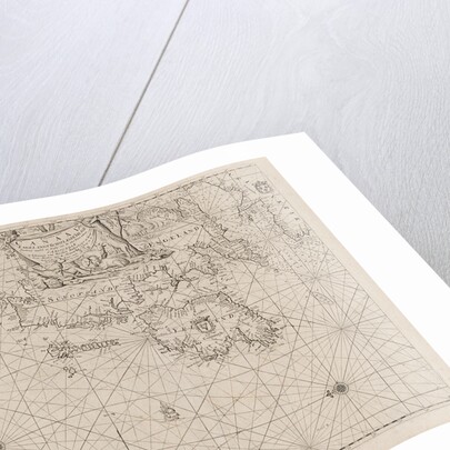 Sea chart of the coast of Ireland, Scotland, England and France by Johannes van Keulen I