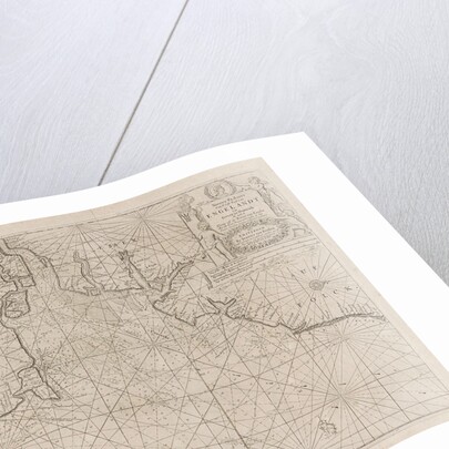 Sea chart of part of the east coast of England at the mouth of the Thames by Johannes van Keulen I