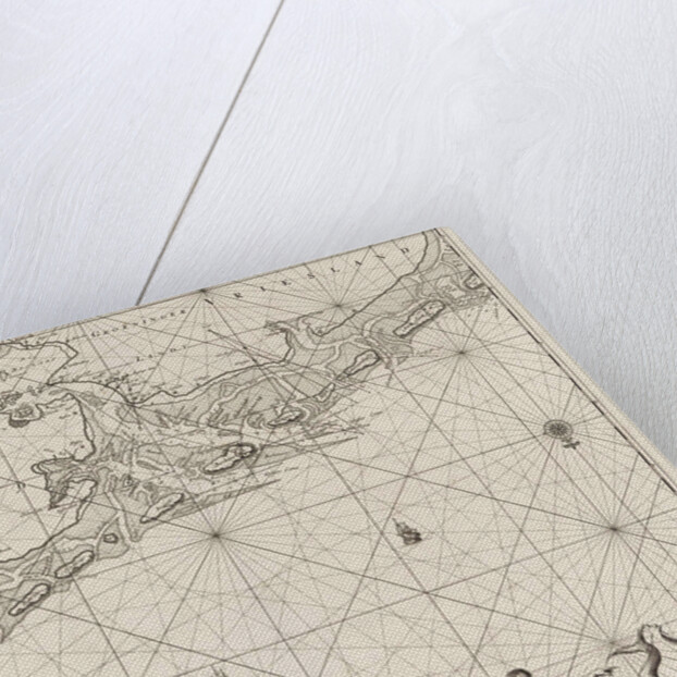 Sea chart of a large part of the Wadden by unknown