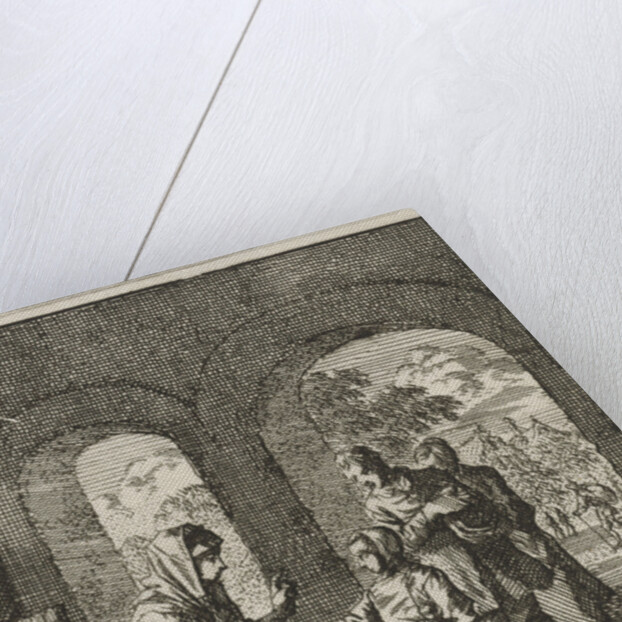 Mother talking to her child admonishingly by Jan Luyken