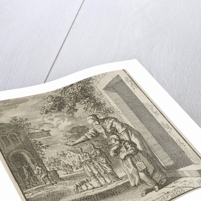 Mother points her child to a school by Cornelis van der Sys