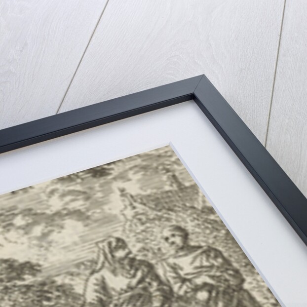 Mother washes her child on the sidewalk in front of the house by Cornelis van der Sys