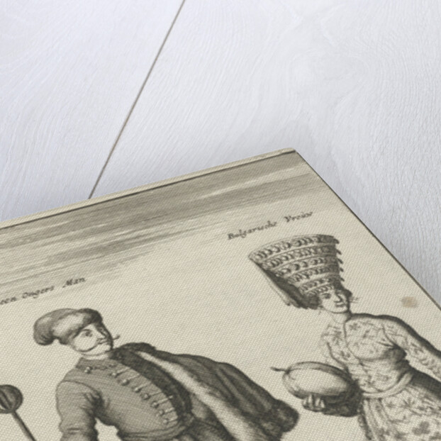 Hungarian man and Bulgarian woman in costume by Jan Luyken