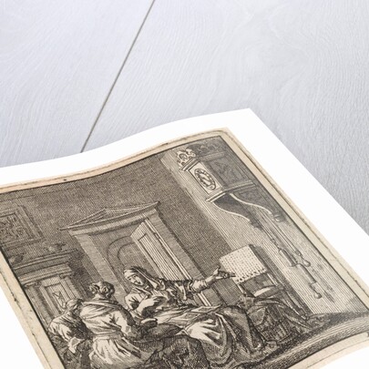 Three women at a wall clock by Pieter Arentsz & Cornelis van der Sys II