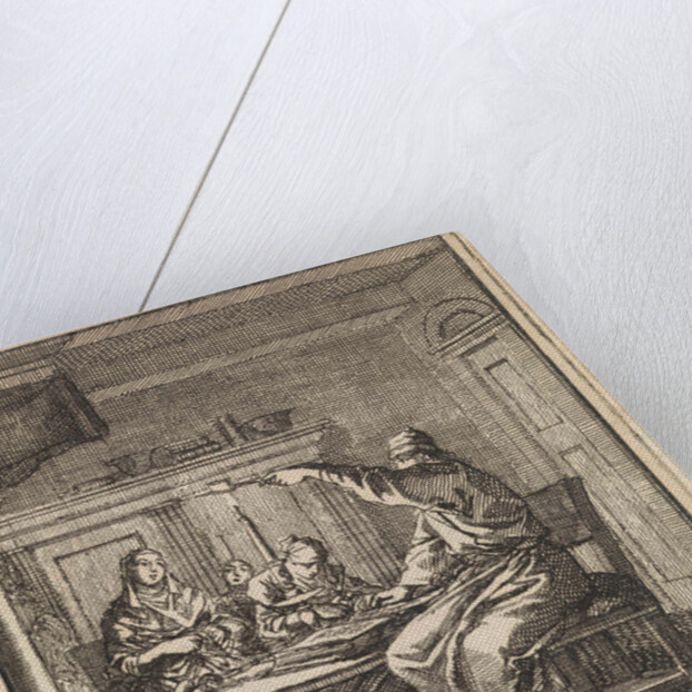 Man extinguishes a candle with a candle snuffer by Pieter Arentsz & Cornelis van der Sys II