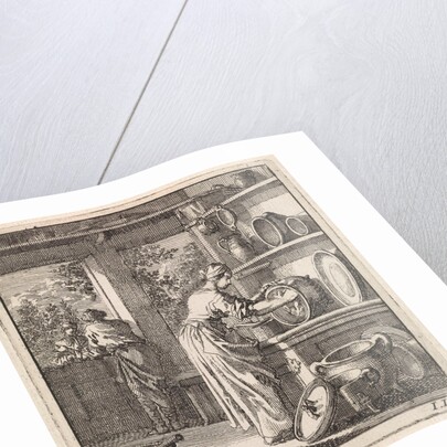 Woman cleans a pot by Pieter Arentsz & Cornelis van der Sys II