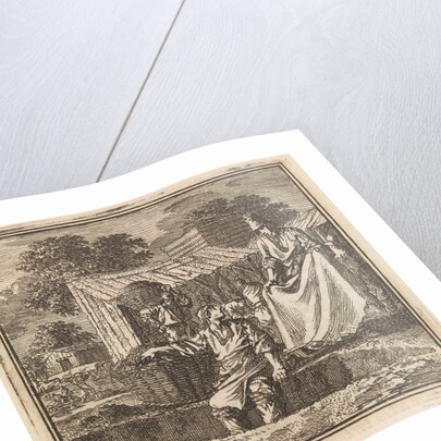 Man sitting on the edge of a deep pit by Pieter Arentsz & Cornelis van der Sys II