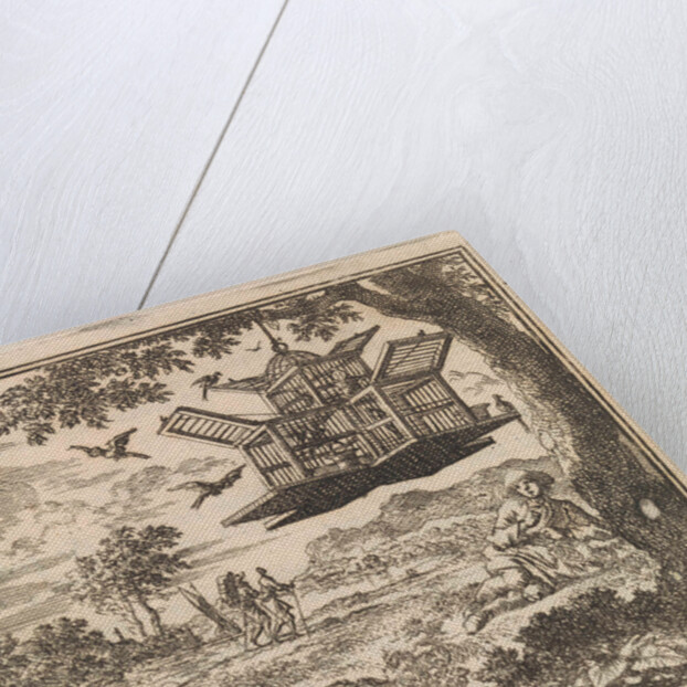 On a tree hangs a birdcage by Pieter Arentsz & Cornelis van der Sys II