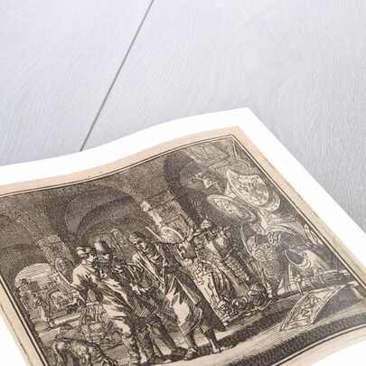 Man shows two men exhibited weapons by Arentsz & Pieter Cornelis van der Sys II