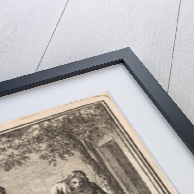 Two men let a ball roll down over a plank of wood by Pieter Arentsz & Cornelis van der Sys II