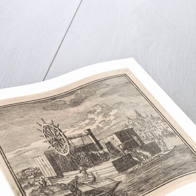 Dredger on the outskirts of a town by Pieter Arentsz & Cornelis van der Sys II