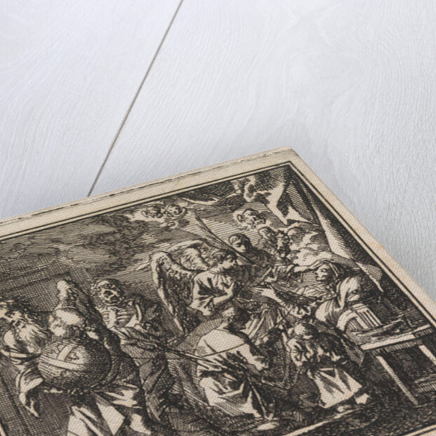 Death is about to cut the thread of life of a dying woman by Cornelis van der Sys II