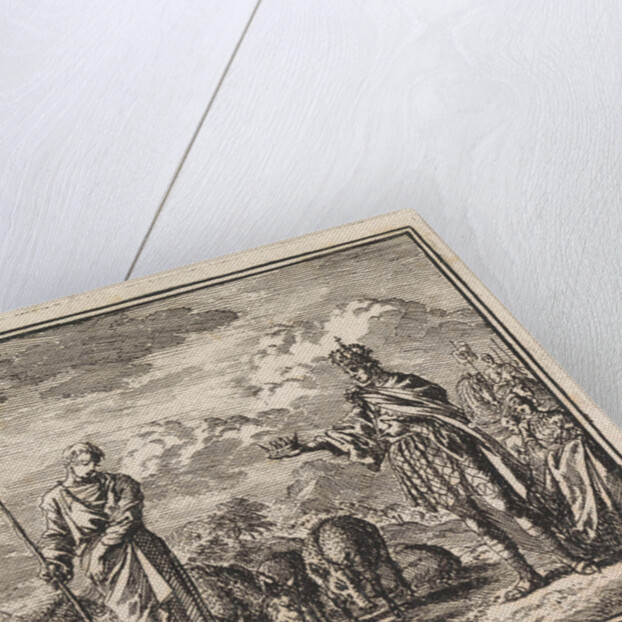 Pig farmer refuses the crown that he is offered by a king by Pieter Arentsz & Cornelis van der Sys II