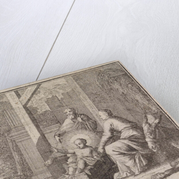 Christ child speaks from the manger to an Easterner by Frantz Martin Hertzen