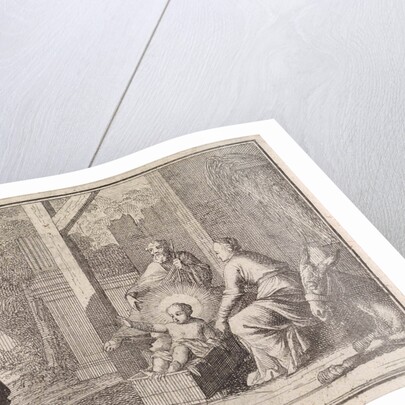 Christ child speaks from the manger to an Easterner by Frantz Martin Hertzen