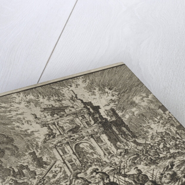 Romans kill the Jews, while the Temple burns by Barent Visscher