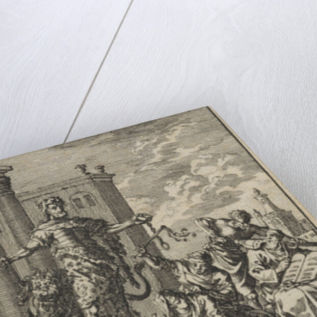 Tyrant watches as the personifications of the Law and Faith are suppressed by Jacob van Royen