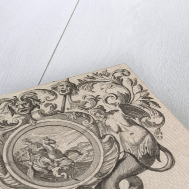 St George on horseback piercing a devil by Jacob Lindenberg