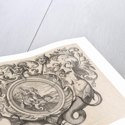 St George on horseback piercing a devil by Jacob Lindenberg