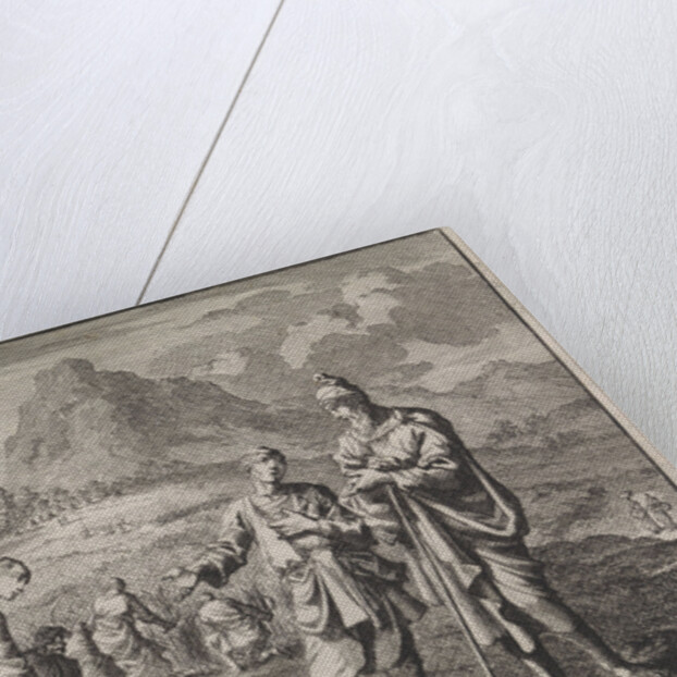 Boaz interrogates his supervisor about Ruth by Pieter Mortier