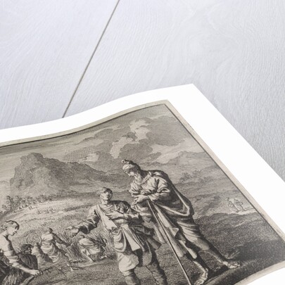 Boaz interrogates his supervisor about Ruth by Pieter Mortier